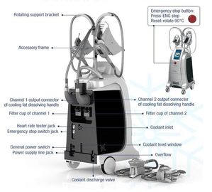 Άνετη μηχανή αδυνατίσματος σώματος Cryolipolysis με 4 Applicators PC